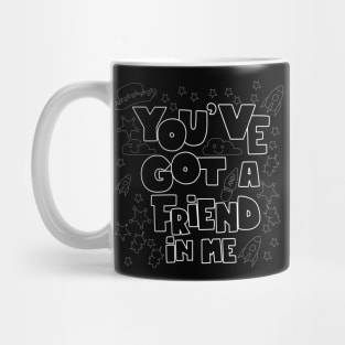 you have friends so enjoy this life ecopop lettering wallpaper fun Mug